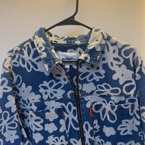 Butter Goods washed denim indigo jacket floral pattern